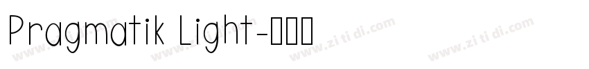 Pragmatik Light字体转换